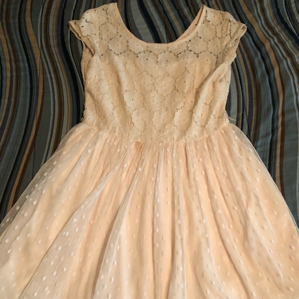 Cream colored lace dress